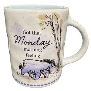 Eeyore Winnie the poo Disney Monday Morning Feeling Ceramic coffee cup 14oz